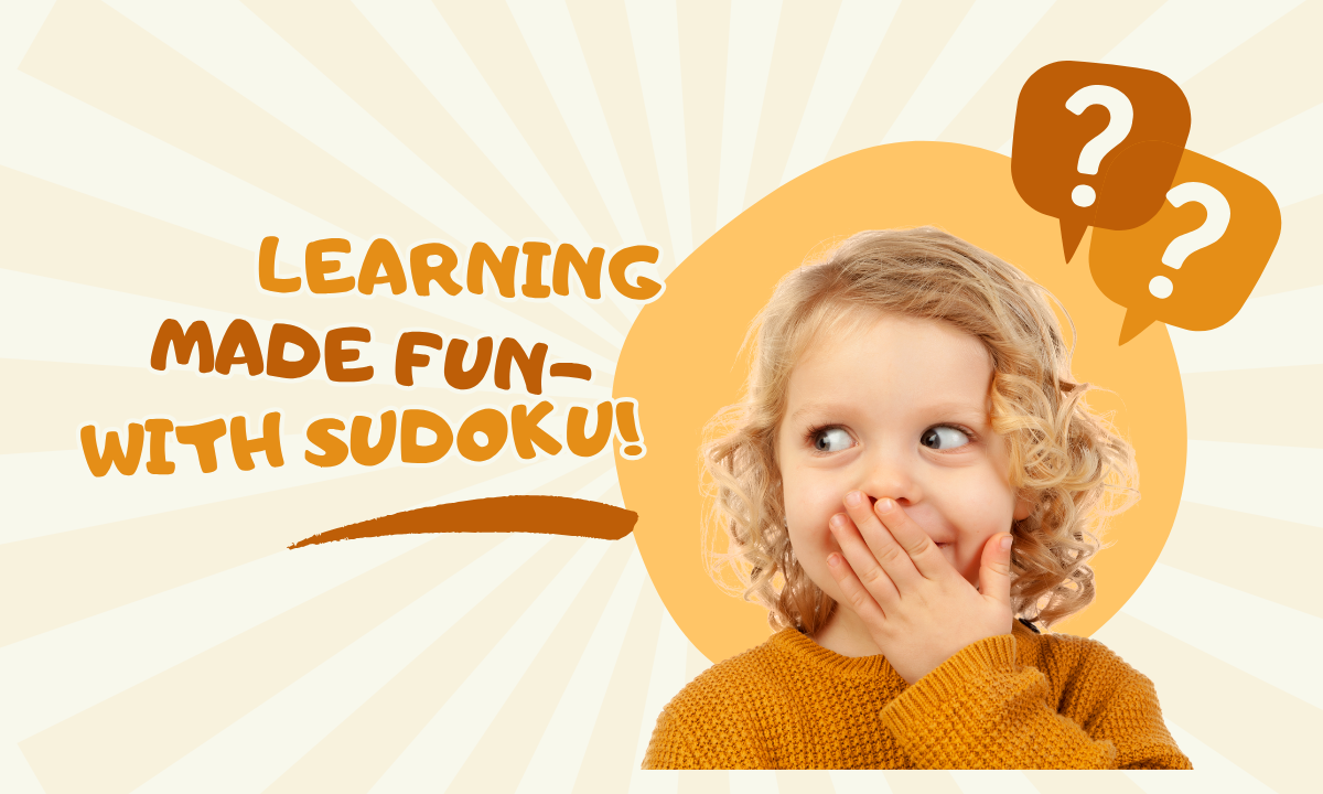 A happy child learning with Sudoku – playful learning that builds logic and concentration.
