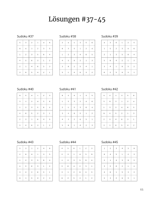 Lösungsübersicht im Sudoku-Buch „Mentale Frische – Sudoku“ zur sanften Kontrolle ohne Leistungsdruck