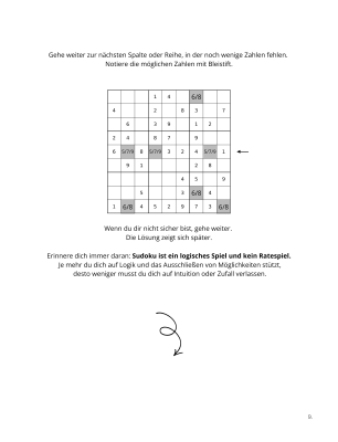 Beispiel für logisches Vorgehen im Sudoku – Schritt für Schritt zur richtigen Lösung