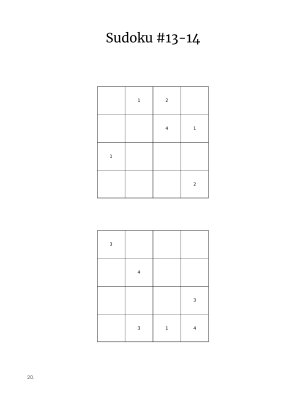 4×4 Sudoku als sanfter Einstieg im Buch „Mentale Frische – Sudoku“ für entspanntes Rätseln